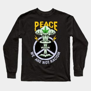 Cannabis weed peace sign Long Sleeve T-Shirt